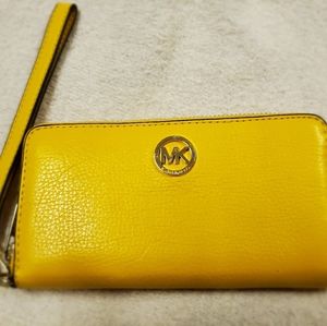 Michael Kors Yellow Wristlet